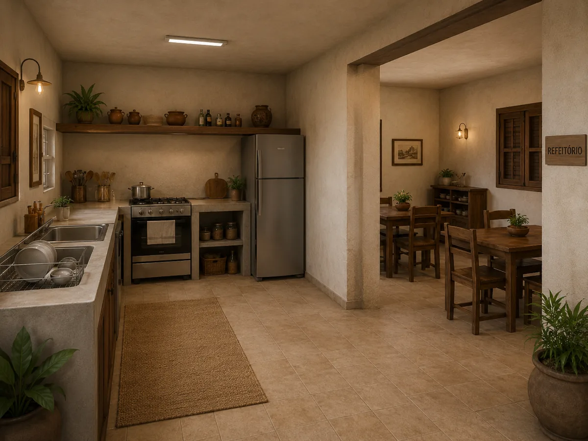 Cozinha e refeitório