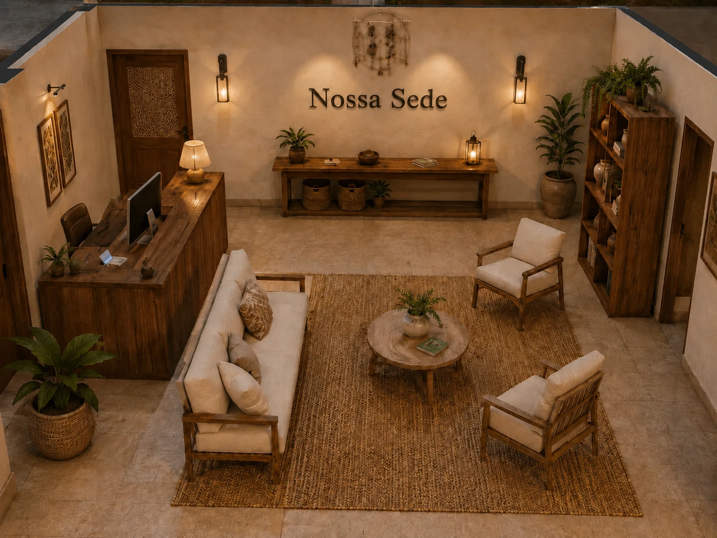 Recepção e sala de espera do Projeto Nossa Sede