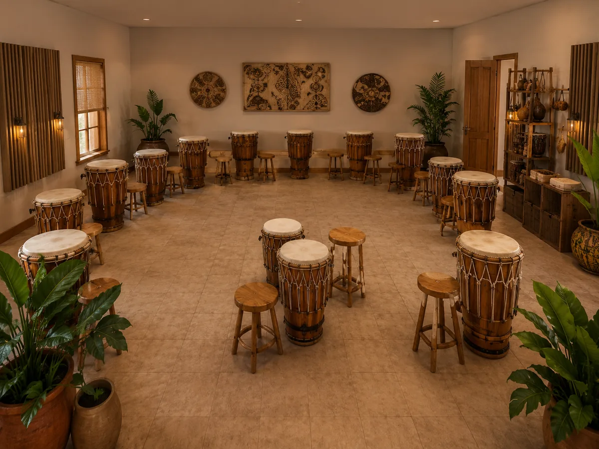 Sala de aula de atabaque